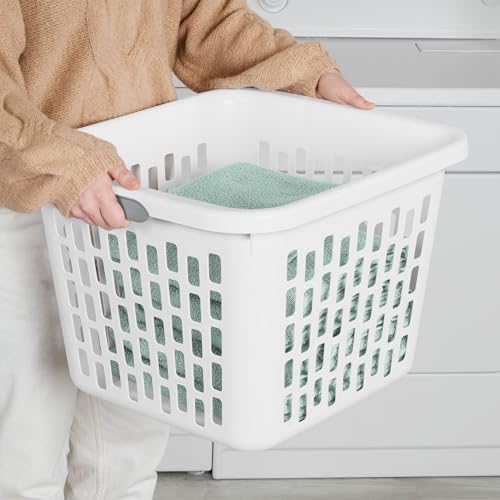 Sterilite 1.5 Bushel Square Laundry Basket - 6 Pack, White, 19.25 x 18.5 x 13.5 in