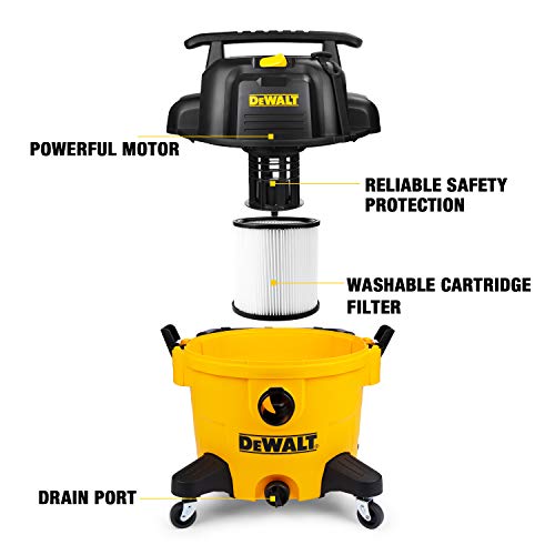 DeWalt 9 Gallon Wet Dry Shop Vacuum 5 Peak HP with Blower & Attachments