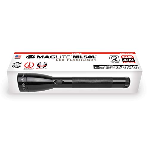 Maglite ML50L LED 2-Cell c Flashlight in Display Box, Silver