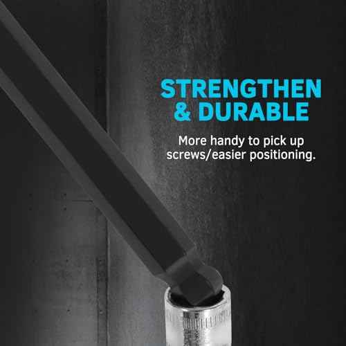 36-Piece Hex Key Allen Wrench Set with Ball End - SAE/Metric Sizes and 2 Storage Cases (Blue/Black)