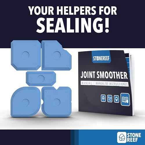 Silicone Caulking Tool Set ? 5-in-1 Sealant Finishing Tool Kit | Caulk Remover, Grout Scraper & Applicator for Bathroom, Kitchen, Window, Sink, Tile & Joint | Professional Silicone Tools