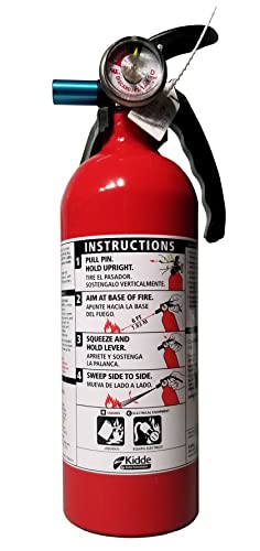 DOT OSHA Compliant Fire Extinguisher Kit with 2lb 5BC Extinguisher and Tire Gauges