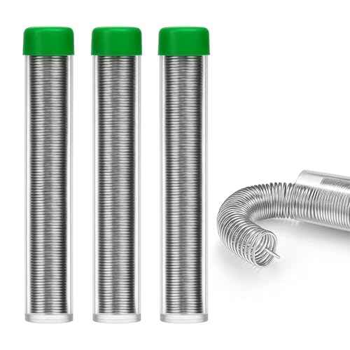 3Pcs Solder Wire Leadfree,High Purity Tin Rosin Core Solder for Electronic Electrical Soldering Components Repair,Low Residue ? (0.8mm 33g)