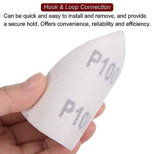 HARFINGTON 60pcs Triangular Hook & Loop Sandpapers 600/800/1000/1200/1500/2000 Grits 3-1/8" Aluminum Oxide Sanding Pads Mouse Detail Sander Papers Multitool Sheets Set (10pcs of Each Grits)