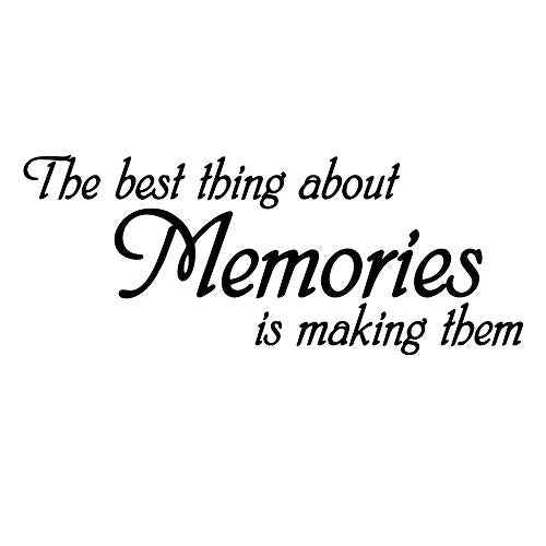 The Best Thing About Memories is Making Them Black Vinyl Wall Decal Positive Quotes Lettering Wall Decor Inspirational Art Letters