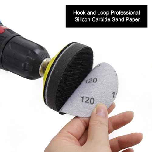MAXMAN 30Pcs 3-Inch Sanding Discs, 1500 Grits Hook and Loop Professional Silicon Carbide Sand Paper, Wet Dry Polish for Wood, Metal, Paint, Car Polishing