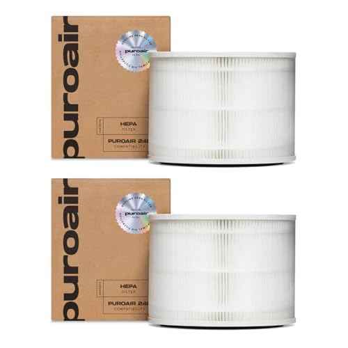 PuroAir 240 Replacement Filter - HEPA Filters up to 99.9% of Smoke, Pollen, Dust and Common Household Pollutants - HEPA Air Filter Replacement for PuroAir 240 Air Purifier (2 Pack)
