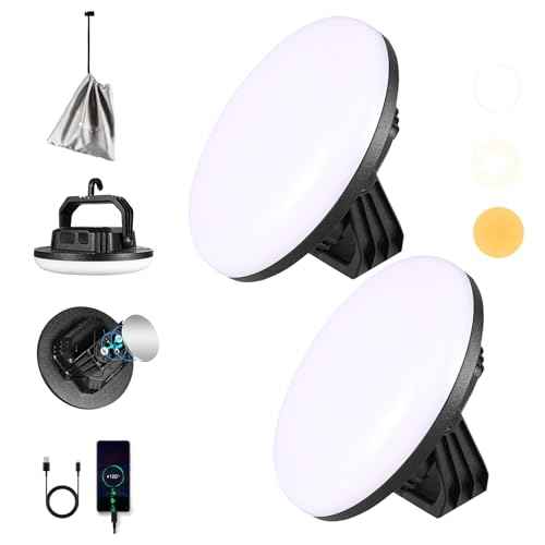VAVOFO 2Pcs 4000LM 15,000mAh LED Camping Lantern Rechargeable, 3 Lighting Modes, 180LEDs ,Portable Tent Light with Magnet, IP65 Waterproof Hanging Light for Outdoor, Power Outages ,Hurricane£¨2Pcs£©