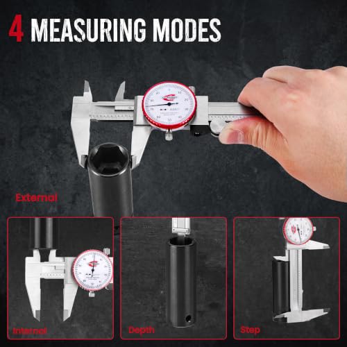 SAE Dial Caliper 0-6" Precision Measuring Tool