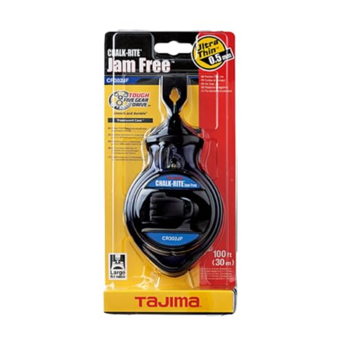 Tajima Ultra-Thin Chalk Line 0.5mm | Jam Free, 5-gear Retractable Case