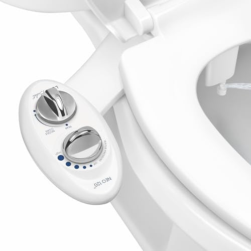 LUXE Bidet NEO 120 White Bidet Attachment for Toilet Seat, Hygienic & Eco-Friendly