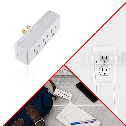 GE White 3-Outlet Wall Power Extender, Indoor Indoor Use, 1 Pack