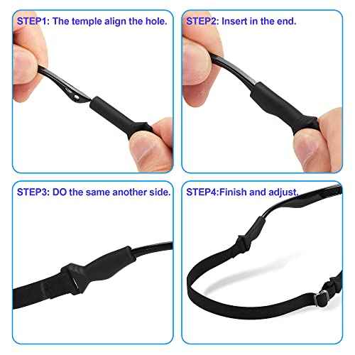 lvvfit Baby Glasses Straps(5-8inch)-Adjustable Glasses Strap Sports Sunglasses Eyeglasses Holder Straps for Toddler and Infant-Eyewear Retainers for Boys and Girls age 0-3 years (4pcs Pink)