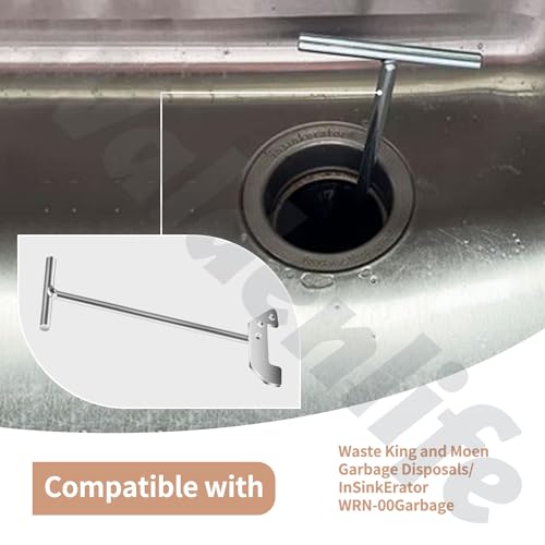Garbage Disposal Unjamming Wrench Tool for InSinkErator & Moen - Silver