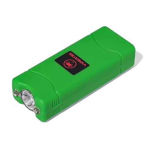 VIPERTEK VTS-881 Micro Stun Gun for Self Defense Rechargeable with LED Flashlight