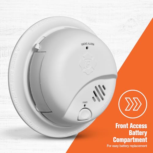 First Alert Battery Smoke Alarm - Precision Detection, 1-Pack, Easy Install