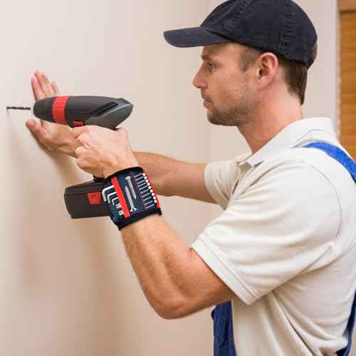 Magnetic Wristband for Tools Gifts for Men Powerful Magnets for Holding Screws Nail Stocking Stuffers Birthday Christmas Gifts for Dad Grandpa Husband Handyman Boyfriend Anniversary Fathers Day