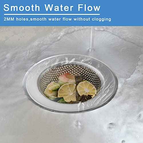 2 Pcs Sink Strainer for Most Kitchen Sink Drain Basket, Upgraded Double-Layer Safe Design Kitchen Sink Strainer (Outer Diameter 4.5 Inch)