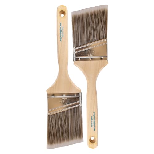 Pro Grade - Paint Brushes - 2Ea 3" Angle Brushes