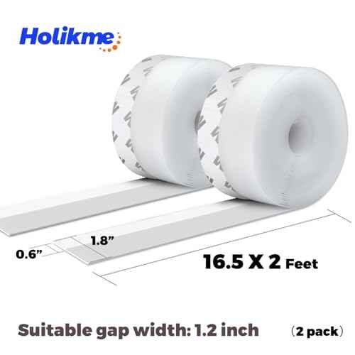 Holikme Weather Stripping Door Seal Strip 33 Feet, Sealing Sticker Sealing Tape for Door Draft Stopper Adhesive for Doors, Suitable for Windows, Doors