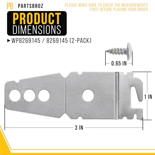 PartsBroz WP8269145 2-Pack Dishwasher Bracket for Whirlpool/Kenmore/KitchenAid