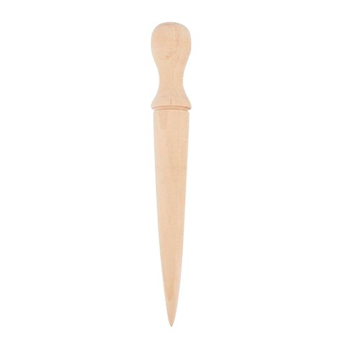 Buhyujkm Wooden Hand Dibber, Ergonomic Sow Dibber Hole Punch, 5.79x0.79 inches, Scientific Gardening Excavation Tool for Planting, Yard, Balcony, Nursery, Seedling Transplanting
