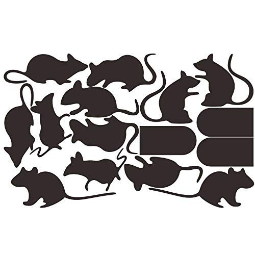 BooDecal Happy Halloween Wall Decals Stickers DIY Rats Mice Mouse Doors Sets of 15 Vinyl Lettering Decals Home Decor Wall Murals Stickers for Halloween