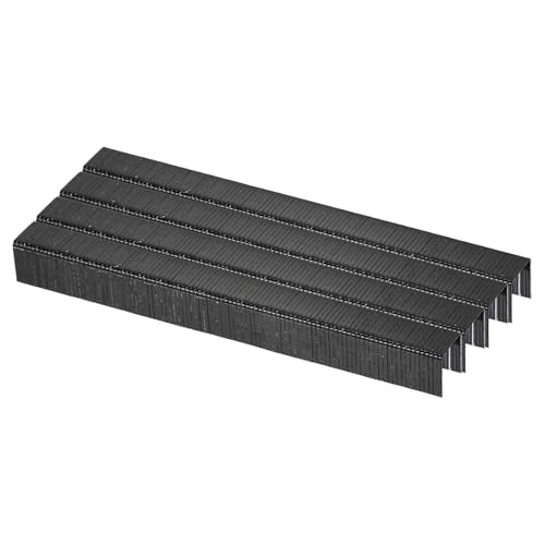 Black Galvanized Steel Narrow Crown Staples 7/16 x 1/2 inch for Staplers, 2000 pcs
