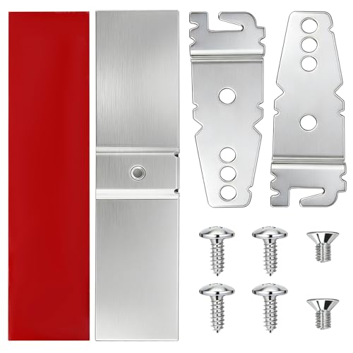 BigHead 8269145 Granite Countertop Dishwasher Mounting Bracket Kit — 2 Sets, Pre-Attached Self-Adhesive Pads Included