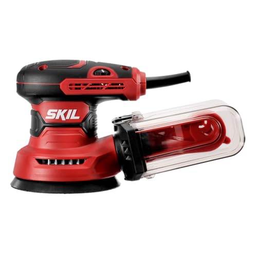 Skil 5-Inch Random Orbital Sander with Cyclonic Dust Box & 3 Sanding Sheets