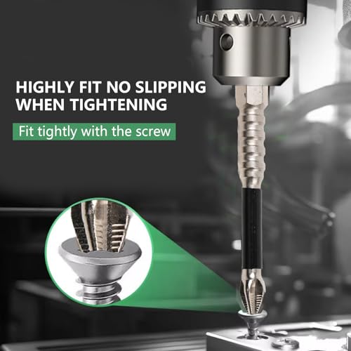 High Magnetic Screwdriver Drill Bits Set, Hexagonal Shank Anti Slip, Electric Screwdriver Set, Suitable For Power And Hand Tools,6-Piece Alloy Steel Anti-Slip Drill Bits,Phillips Screwdriver Bits