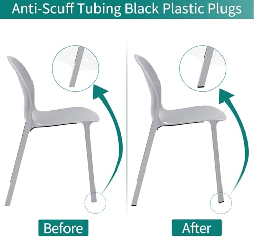 2 Inch Square Tube End Caps - Plastic Fence Post & Pipe Plugs, Black (12 Pack)