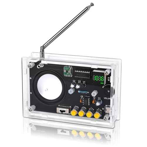 Soldering Practice Kit, DIY Soldering Kit with 2" Speaker, USB/Battery Power, Clear Acrylic Case & Step-by-Step Guide