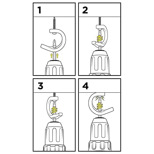 Hook Screw (2pk) - Power Driven Hook Screw - Easy-to-use - Self Tapping - Quick Install