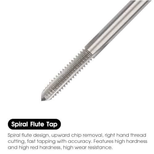 8-40 UNStraight Flute Thread Tap and 3.5mm Twist Drill Bit Set, Metric Titanium Plated 6542 High Speed Steel Machine Screw Thread Tap Threading Drilling Tool