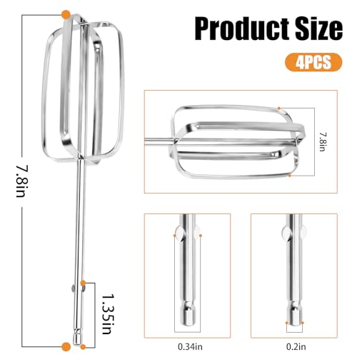 Hamilton Beach Hand Mixer Beater Attachments - Stainless Steel Replacement