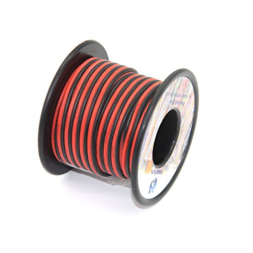 Haerkn 18AWG Silicone Electrical Wire Cables 2 Cores 30ft Spool - Flexible, High-Temperature Resistance