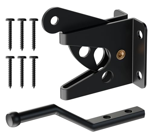 Self-Locking Gate Latch Heavy Duty Automatic Gravity Lever – HTHOOOOOME, Normal