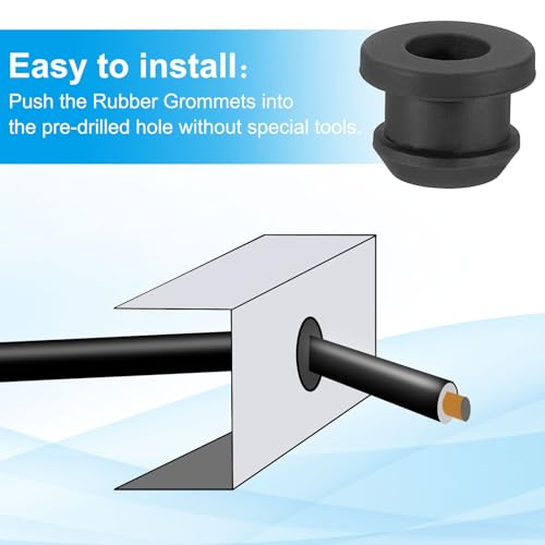 PATIKIL 10mm / 3/8 Inch Rubber Grommets Pack of 15 for Wiring Protection