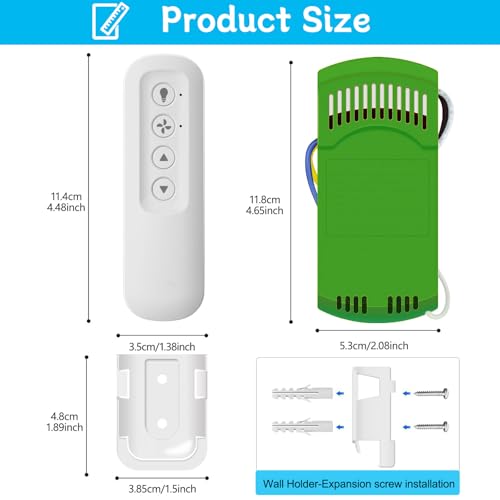 COREBAY 99770 Remote Kit for Hunter Ceiling Fans — Ceiling Fan Remote Control with Receiver (Variation: 99770 Remote Kit)