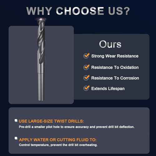 uxcell 14mm Drill Bit 1/2" Reduced Shank 4341 High-Speed Twist HSS Nitriding Black 135¡Æ for Light-Duty Soft Metal Aluminum Alloy Wood Plastic
