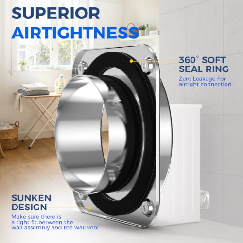 ALORAIR Silver Magnetic Dryer Vent Connector Kit - 4-Inch Quick Connect DV180