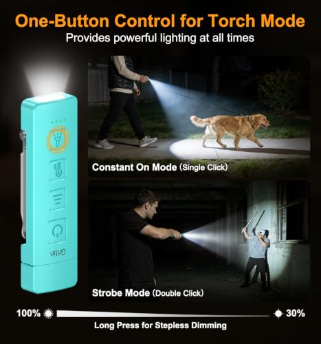Gritin 2026 Gen 2 Rechargeable Blue Book Light 2-in-1 Reading & Torch