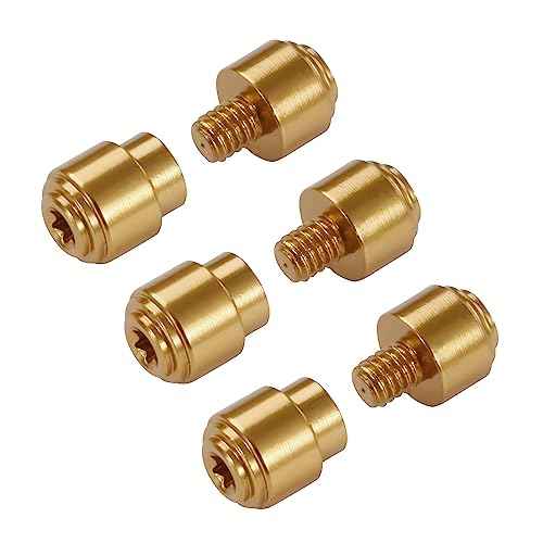 3 Pack Aluminum Alloy Thumb Studs Fit for Benchmade BUGOUT 535 Series Pocket Knives, Gold