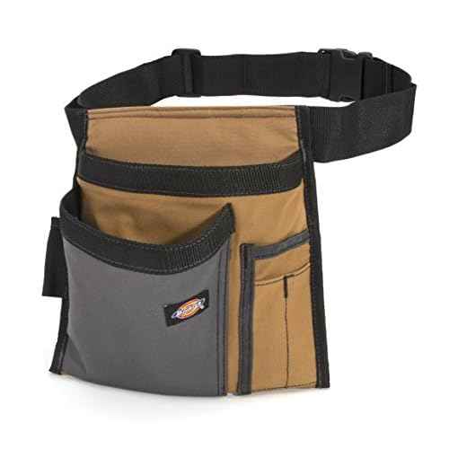 Dickies 5-Pocket Single Side Tool Belt Pouch/Work Apron, Durable Canvas Construction, Adjustable Belt for Custom Fit