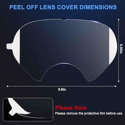 20 Pack Face Shield Cover, Peel Off Lens Cover Compatible with 3M Full Face Respirator Mask 6885, 6900, 6800, 6700, 6000 Series, Protective Cover for 6800 Respirator Parts