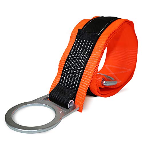AFP 4¡¯ Cross Arm Strap Premium Heavy-Duty Pass-Through Double Steel Ring, Safety Fall Protection Anchorage Connector (OSHA/ANSI) PPE 1 Pack