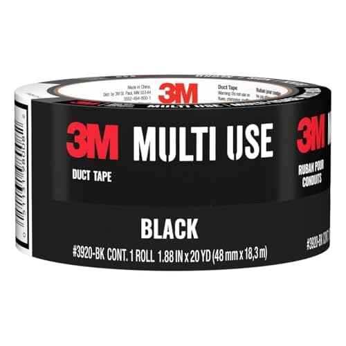 3M Duct Tape Black, 1.88 inches by 20 yards, 3920-BK, 1 roll