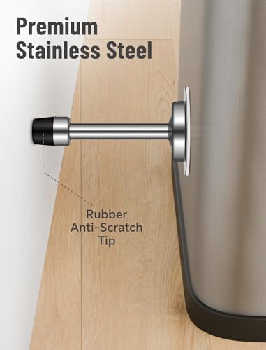 NiHome Stainless Steel Wall Protector for Trash Cans – 2 Pack, No-Drill Mount
