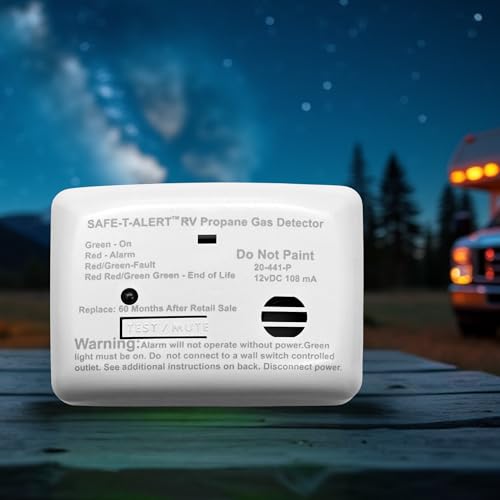 Safe T Alert 20 Series Propane Gas Alarm - Surface Mount, 12V RV Safety Device